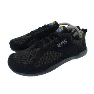 LEMS Barefoot Shoes 'Primal 2' Black Suede Minimalist Sneakers Mens 8/Womens 9.5